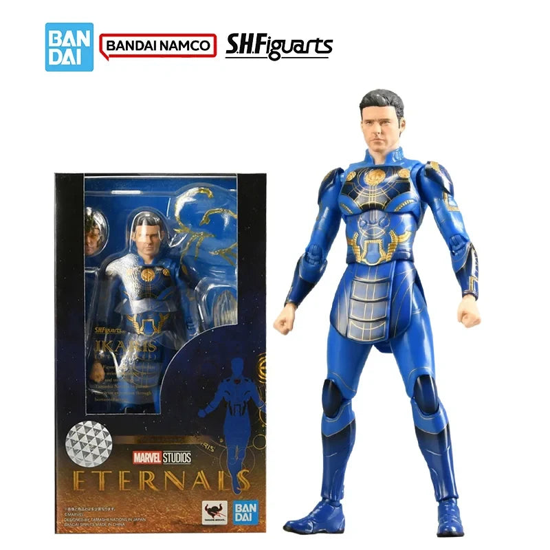 Bandai Original Genuine Eternals Model Kit Anime Figures SHF Ikaris Action Figure Collection Model for Kids Toys Christmas Gifts