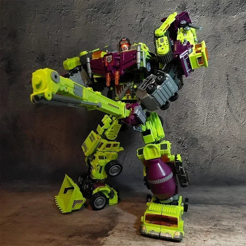 6IN1 NBK 42CM Devastator Toy Transformation KO Robot Car combination Action Figure excavator Blender Model Kid Christmas present