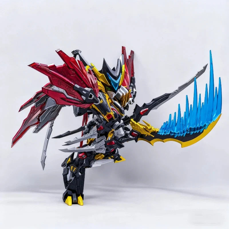 Motor Nuclear Gan Jiang Q Version Assembly Model Kit Action Figures With Alloy Skeleton Cape Effect Parts Storage Base Gift Toys