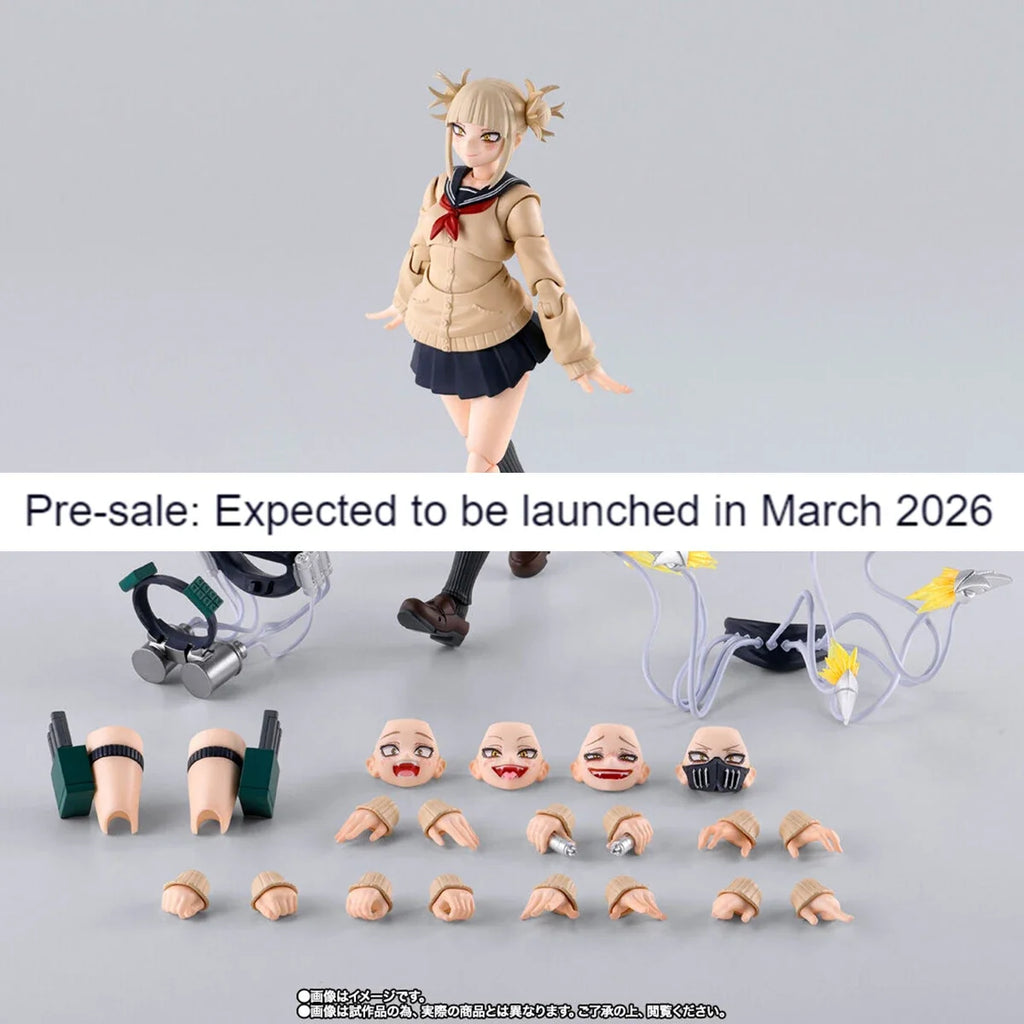 Original Genuine BANDAI Action/Dolls S.H.Figuarts Boku No Hero Academia Toga Himiko H=130mm Anime Action Model Figure Toy Gift