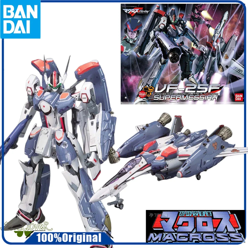 BANDAI ORIGINAL SUPER TIME FORTRESS ASSEMBLY 1-72 VF-25F SUPER MESSIAH EARLY FEMALE MACHINE   Anime Action Figure Assembly TOYS