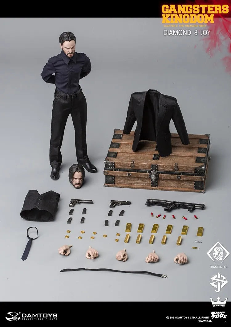 Spot DAMTOYS Original Gangster Kingdom Block 8 Joey Finished Product Movable Doll Movable Soldier Model Ornament Gift Collection