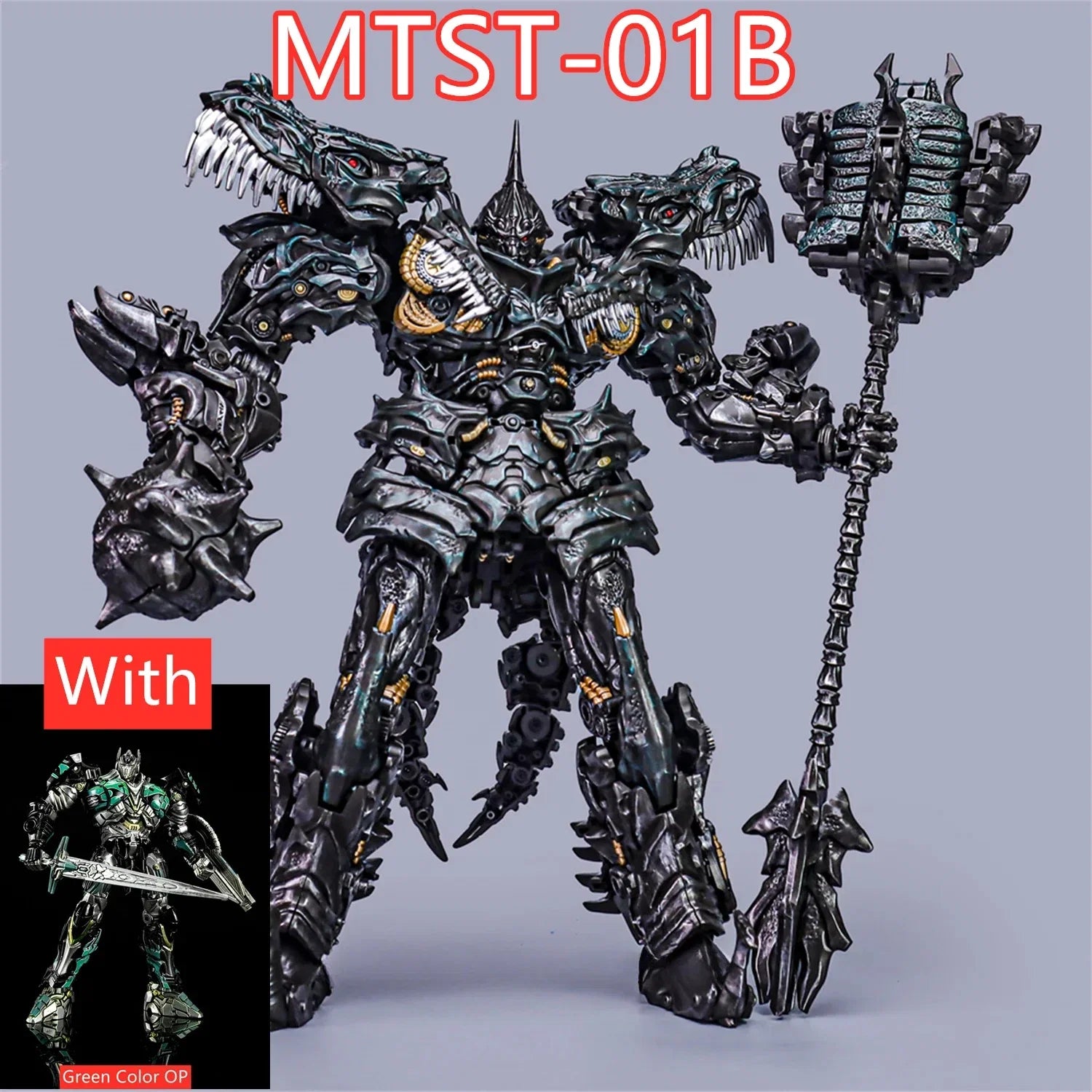 【IN STOCK】Transformation G-CREATION Grimlock MTST-01B MTST01B WRATH Dinosaur Statue Level Painting Action Figure