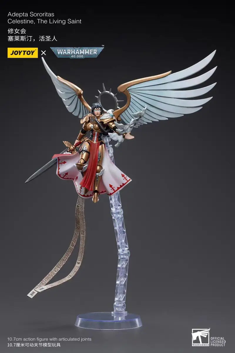 【In Stock 】JOYTOY Warhammer 40K Adepta Sororitas Celestine Living Saint 3PCS 1/18 Action Figures Models Toys