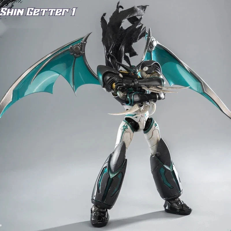 23cm Threezero Robo-Dou Shin Getter 1 Black Ver. Action Figure Finished Anime Mecha Model Toy With Stand Decor Collectible Gift