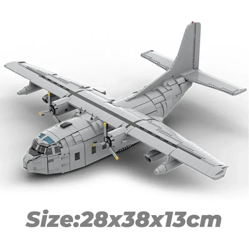 Military Aircraft Model Moc Building Bricks Fairchild C-123K Fighter 1:35 Technology Blocks Gift Christmas Toy DIY Sets Assembly