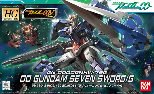 Original Bandai Gundam 00 (Double O) 1/144 HG 00 Gundam Seven Sword/G Anime Figure Assembly Model Collect Ornament Festival Gift