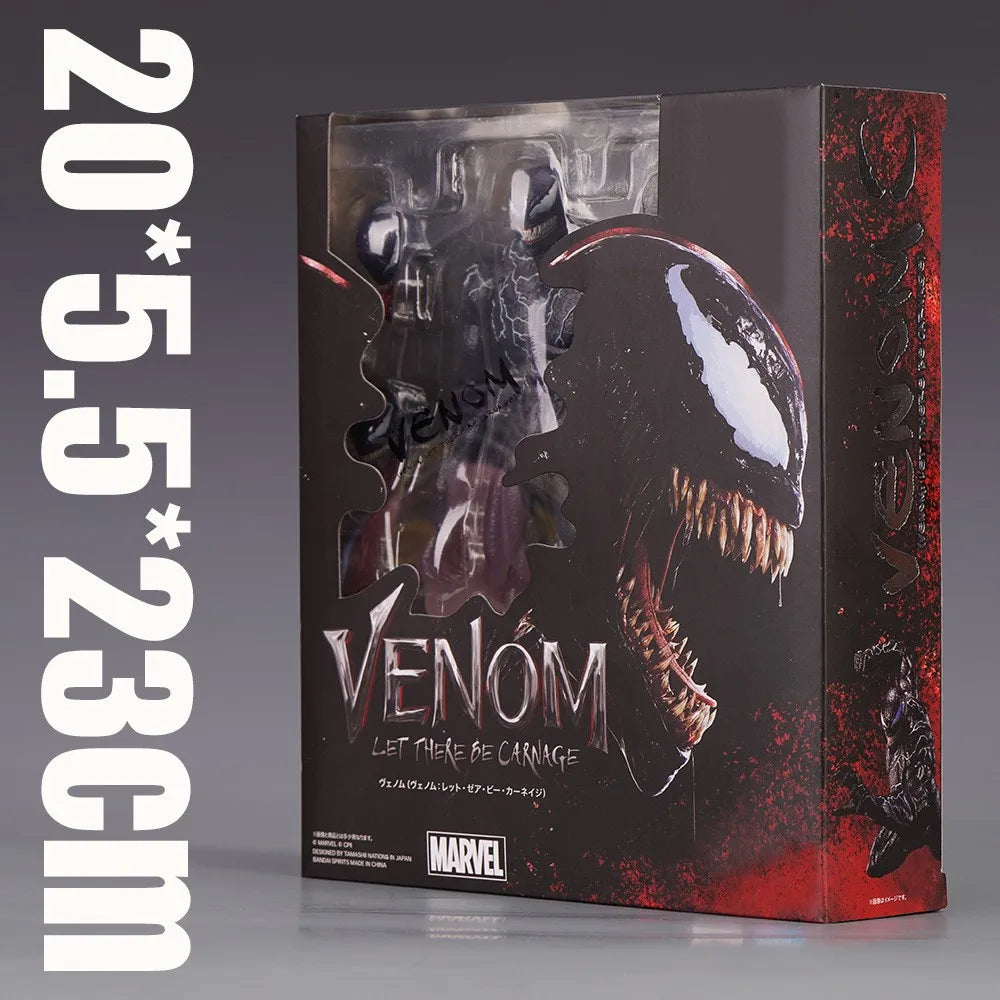 Venom AMAZING YAMAGUCHI Legends Action Figure Joint Movable Change Face Statue Model Collectible Kids for Toy Gift