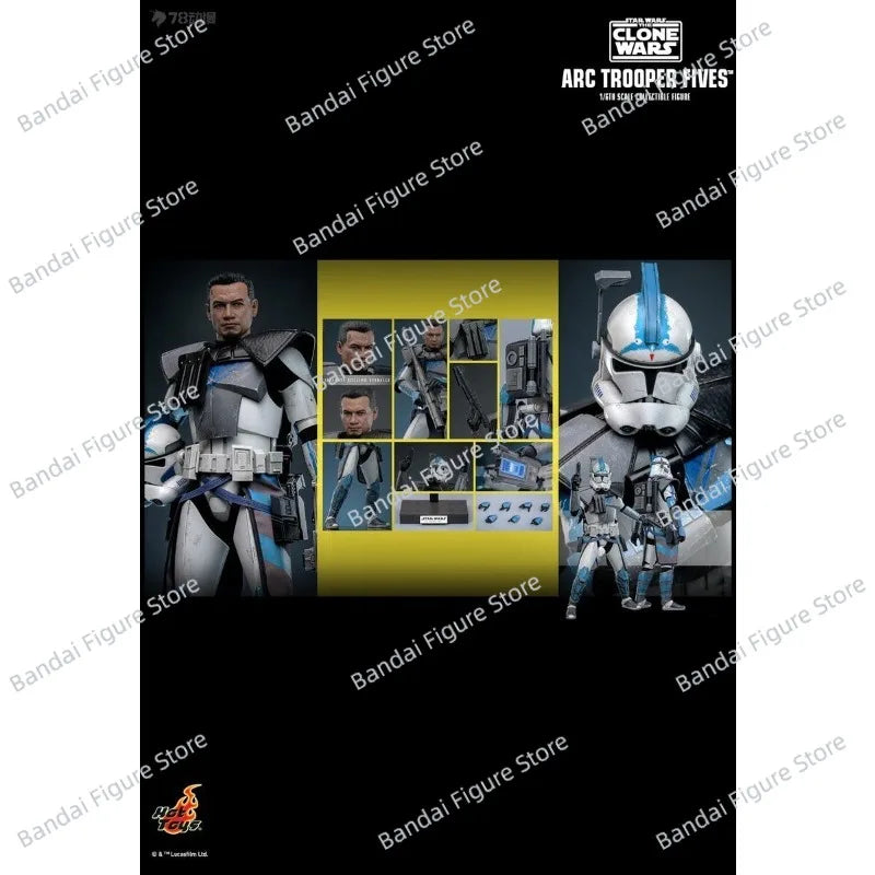 HOTTOYS HT TMS132 1/6 Collectible ARC TROOPER Fives Action Figure STAR WARS CLONES 12" Full Set Man Figurine Gifts Model