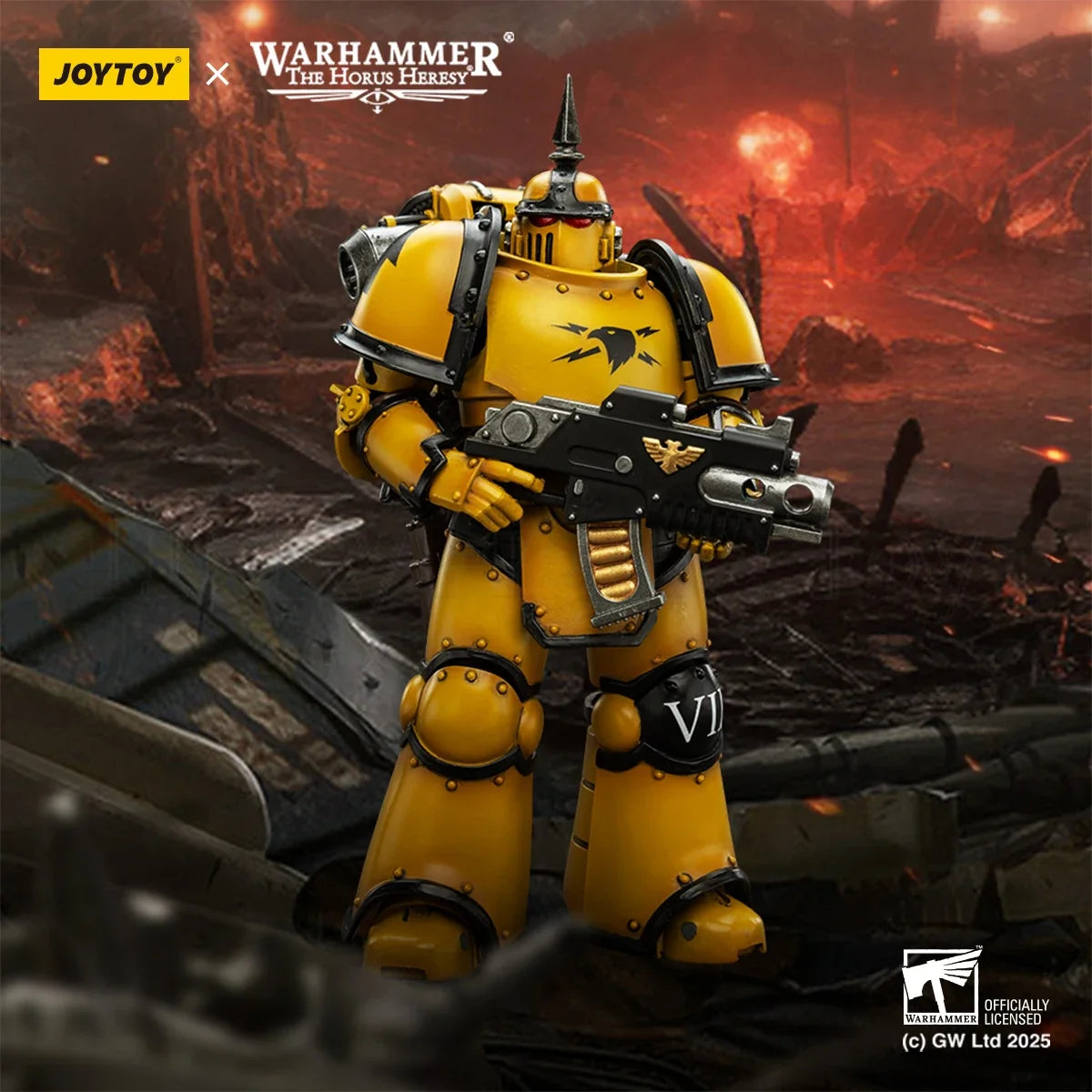 【In Stock】Warhammer 1/18 Action Figure The Horus Heresy Imperial Fists MK Ill Tactical Legionary Model Toys
