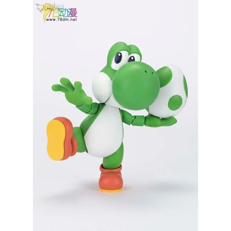 BANDAI Genuine S. H. Figuarts Series Movable Toys The Super Mario Series Is on Fire Super Mario，Yoshi Movable Model Collect