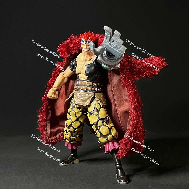 1/12 Eustass Kid Strong Man Soldier Mini Dark Red Long Cloak Cape Toys Accessory For 6" Shf Anime One Piece Action Figure Decor