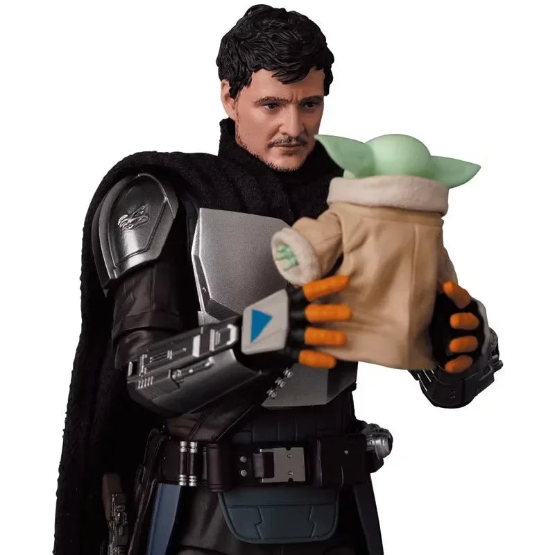 Hasbro Original Genuine Medicom Toy Star Wars The Mandalorian Grogu Mandalorian Mafex No.200 Ver.2.0 Model Toys Action Figures