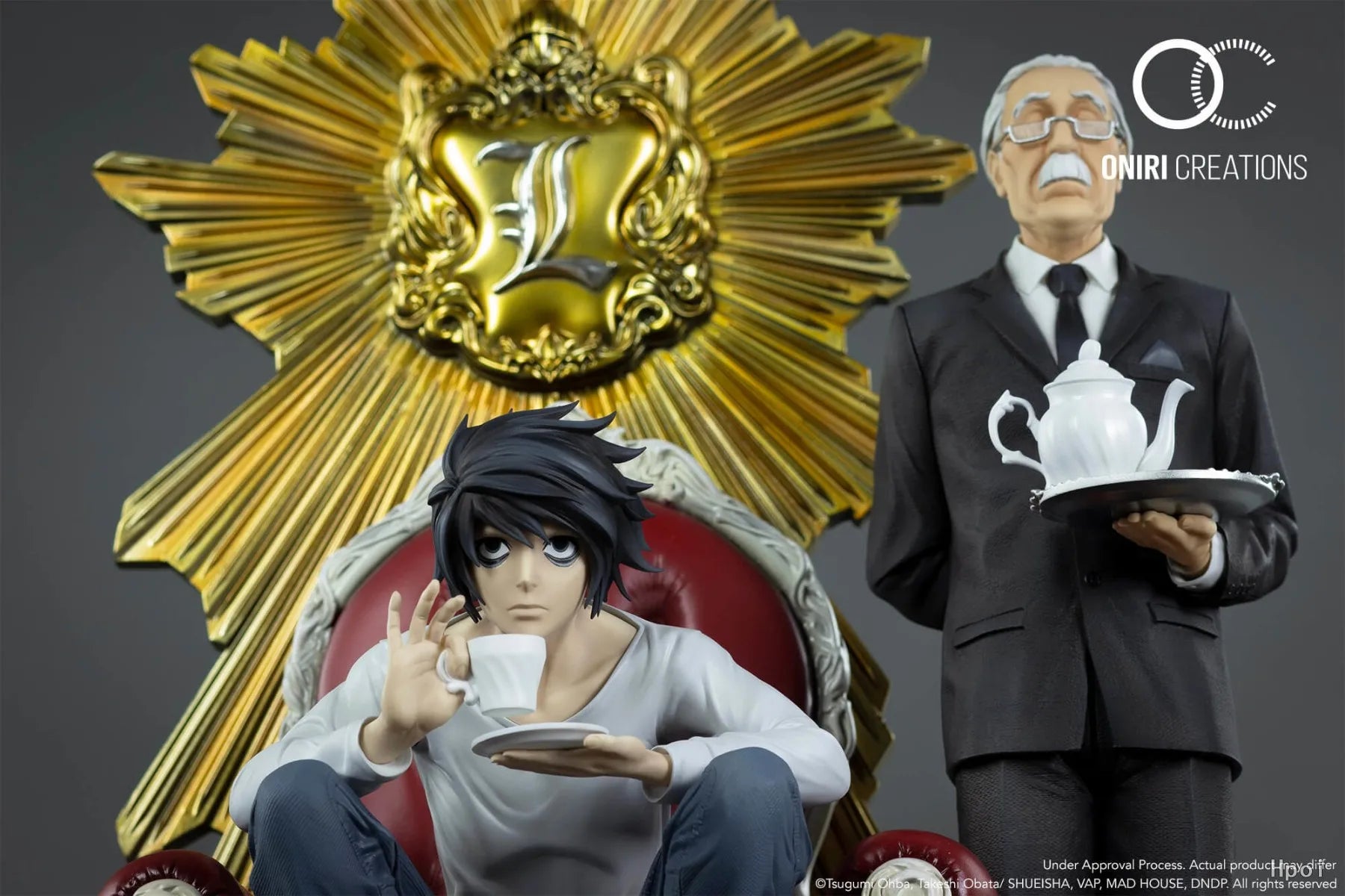 26CM Anime Death Note L Watari Diorama 1/6 Figure Sitting Sofa Accessories Model Toy Doll Scene Decoration Action Figure