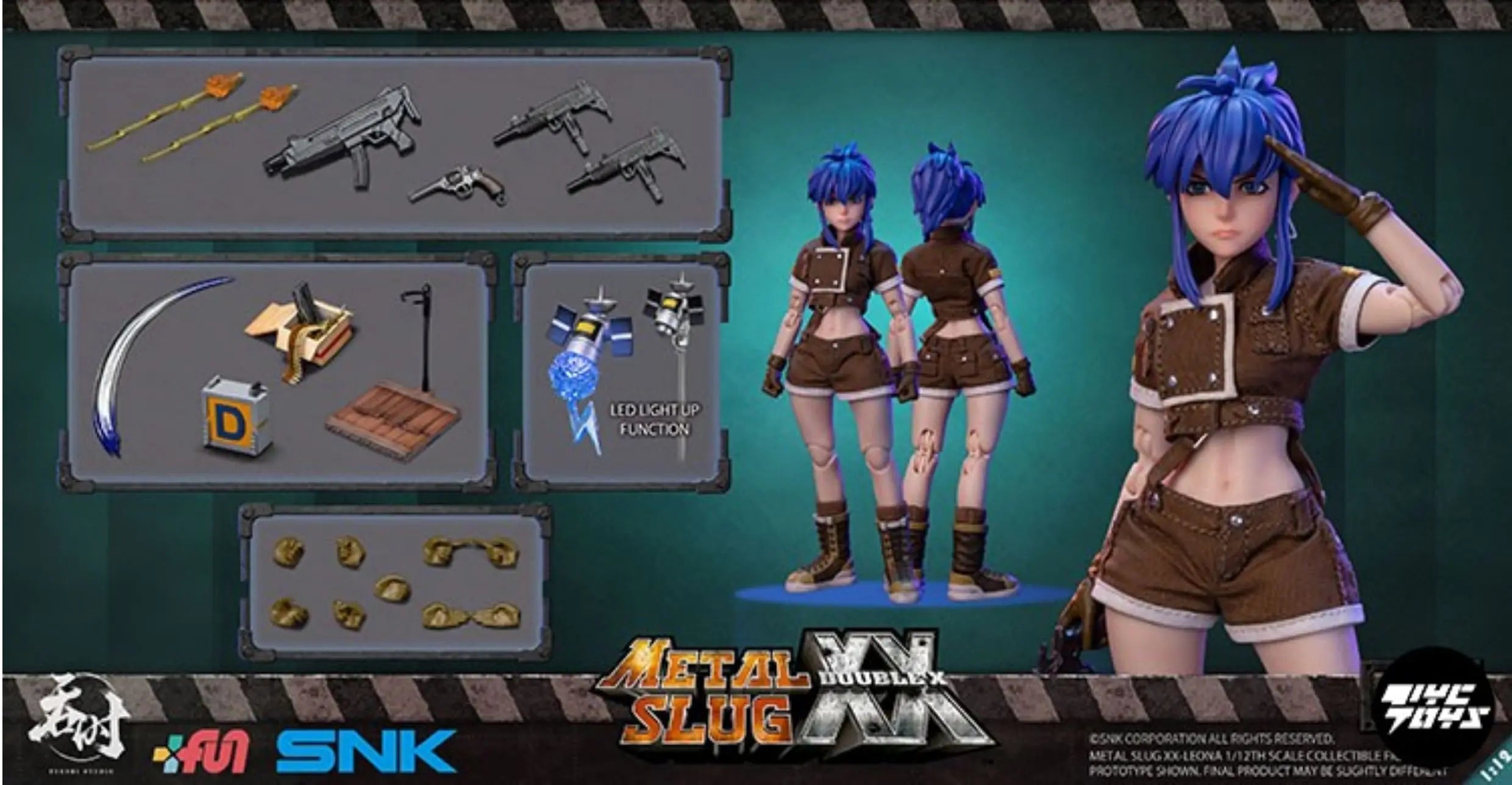 Auf Lager Tunshi Studio TS-012 1/12 Kampfspiel-Charakter Alloy Bullet King of Fighter Leona Heidern Komplettset 6-Zoll-Actionfigur