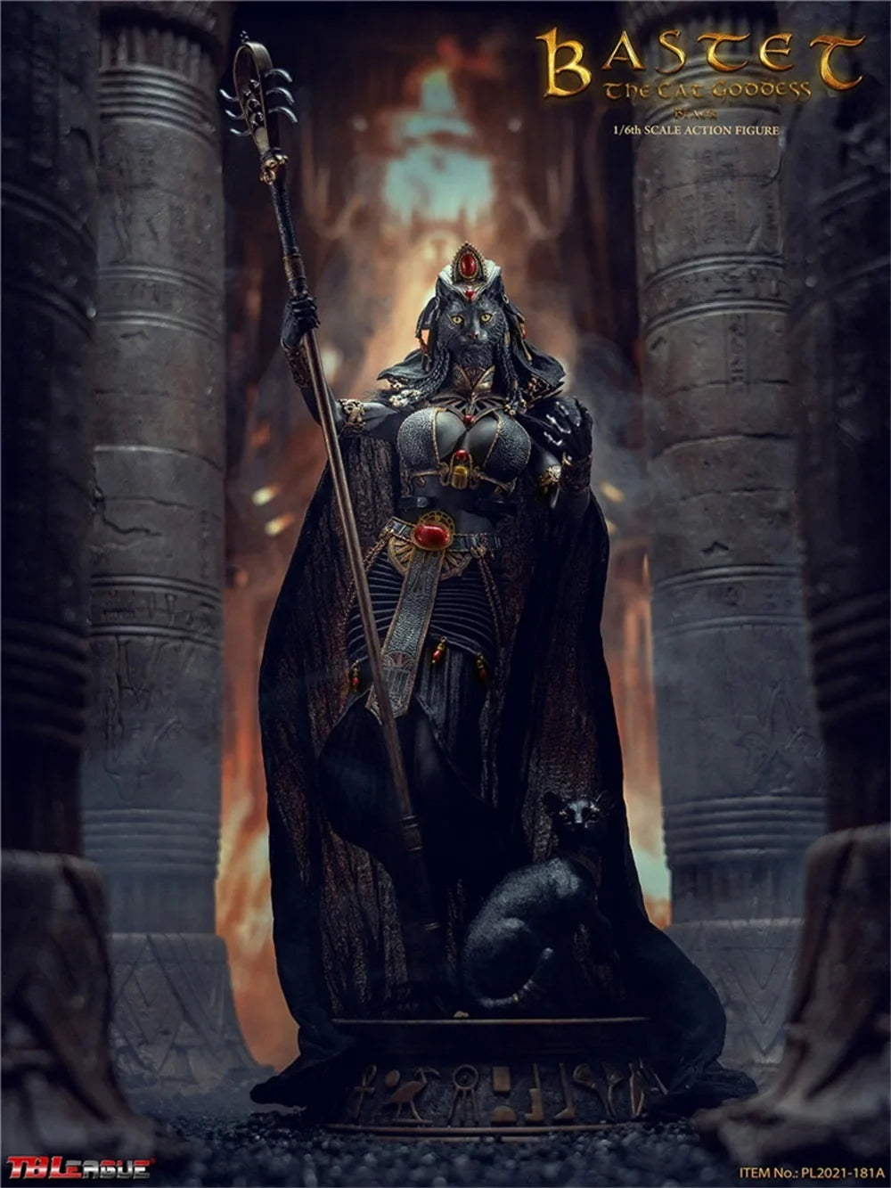 TBLeague PL2021-181A PL2021-181B 1/6th Cat Goddess Bastet Black White Version with Stand Platform Full Set In Stock For Sale
