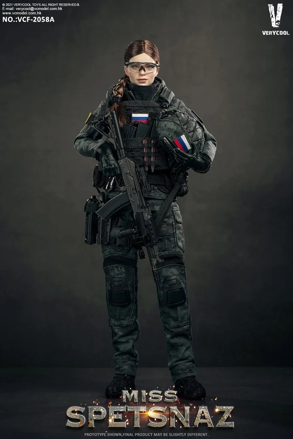 VERYCOOL VCF-2058 1/6 MCB Russian Special Combat Women Soldier Figure Model 12'' Female Action Doll Full Set Collectible Toy