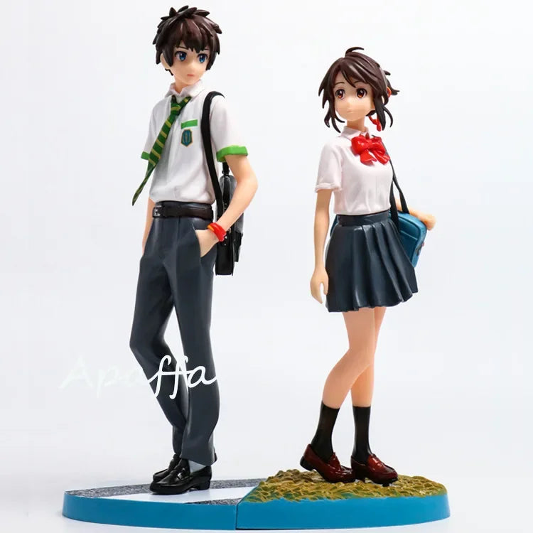 22cm Your Name Anime Figure Tachibana Taki/Miyamizu Mitsuha Action Figure Hodaka Morishima/Hina Amano Figurine Model Doll Toys