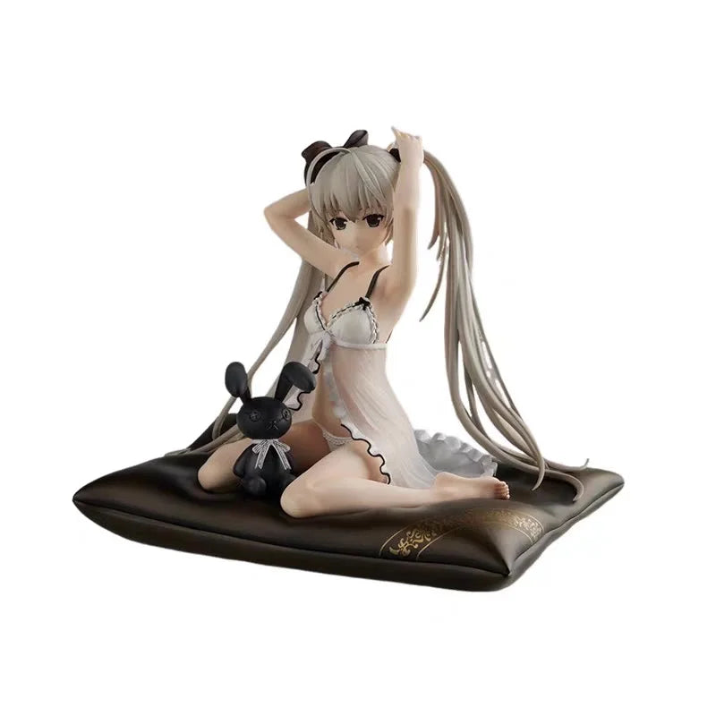 16CM Anime Yosuga no Sora Kasugano Sora Figure Pajamas Sitting Posture  Cute Model Toy Girl Gift Collection Ornaments PVC