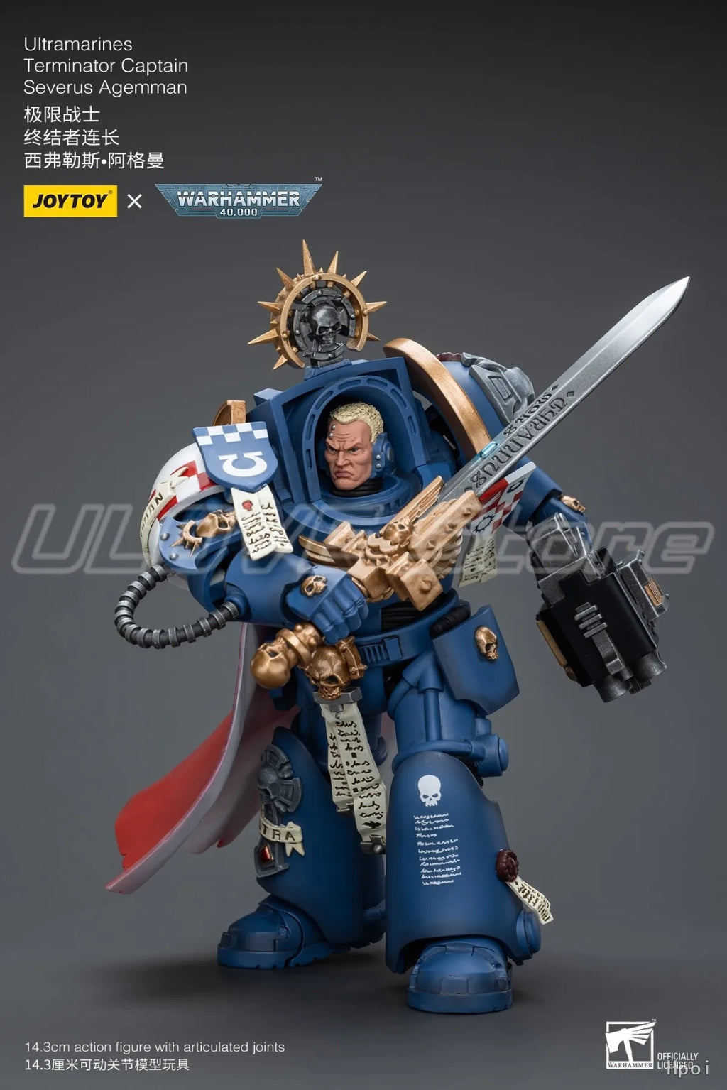 In Stock Original JOYTOY Warhammer 40K Ultramarines Terminator CaptainSeverus Agemman 1/18 Action Figure Model Toys Gift