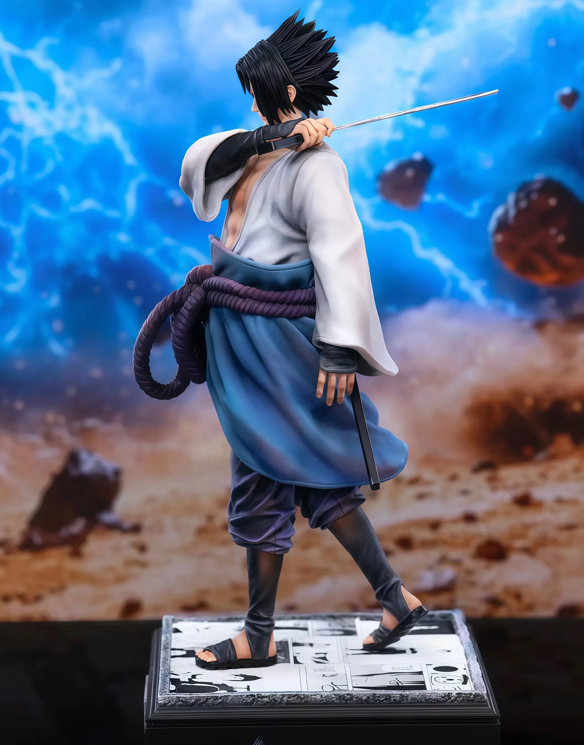 30cm Naruto Anime Figures Sasuke Action Figure Statue Model Doll Collection Toys Gifts