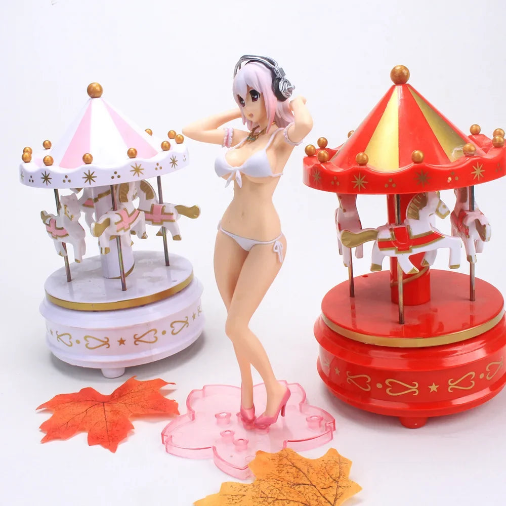 Sexy Anime Figure Nitro Super Sonic Super Sonico Libra Ver. PVC  Model Toys Collection Doll Gift Accessories Car Dashboard Toy