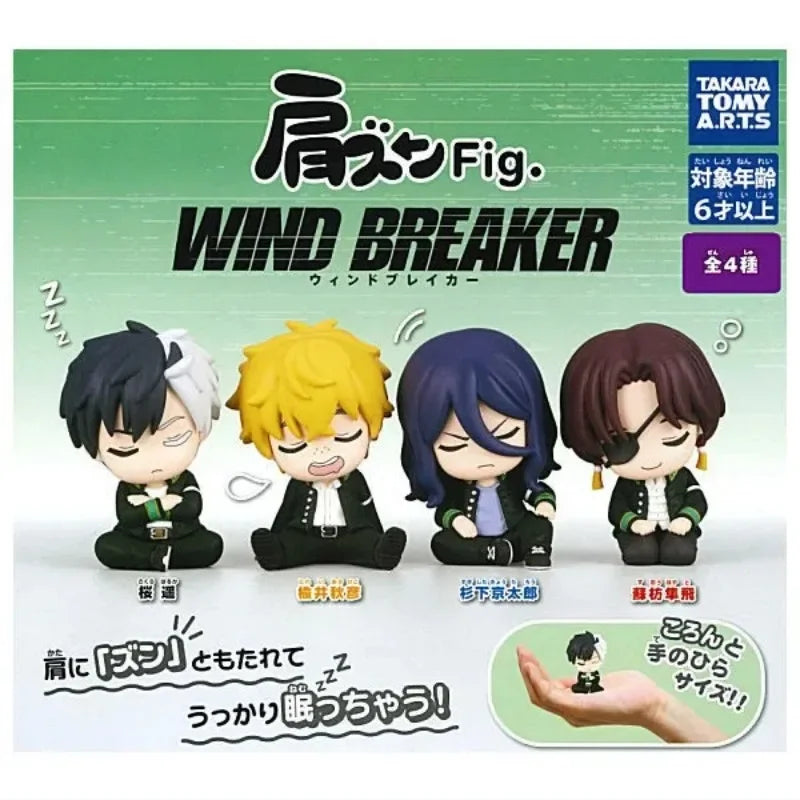 Original Wind Breaker Sleeping Series Gashapon Toys Anime Q Version Figure Model Ornaments Toys