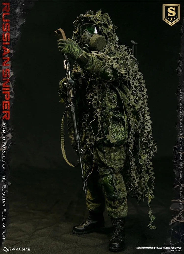 Damtoys Dam 78078S 1/6 Russian Federal Armed Forces Sniper Army Military Jungle Man Sniper 12" Action Figure Collection Gift
