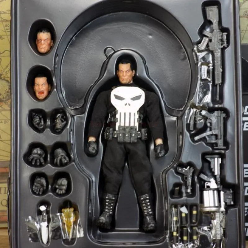 Marvel 1/12 Mezco Ant Punisher SDCC Stoff Bewegliche 6-Zoll Figur Puppe Handgemachtes Modell Weißer Strafe Onkel Totenkopf Schnitzerei Geschenk