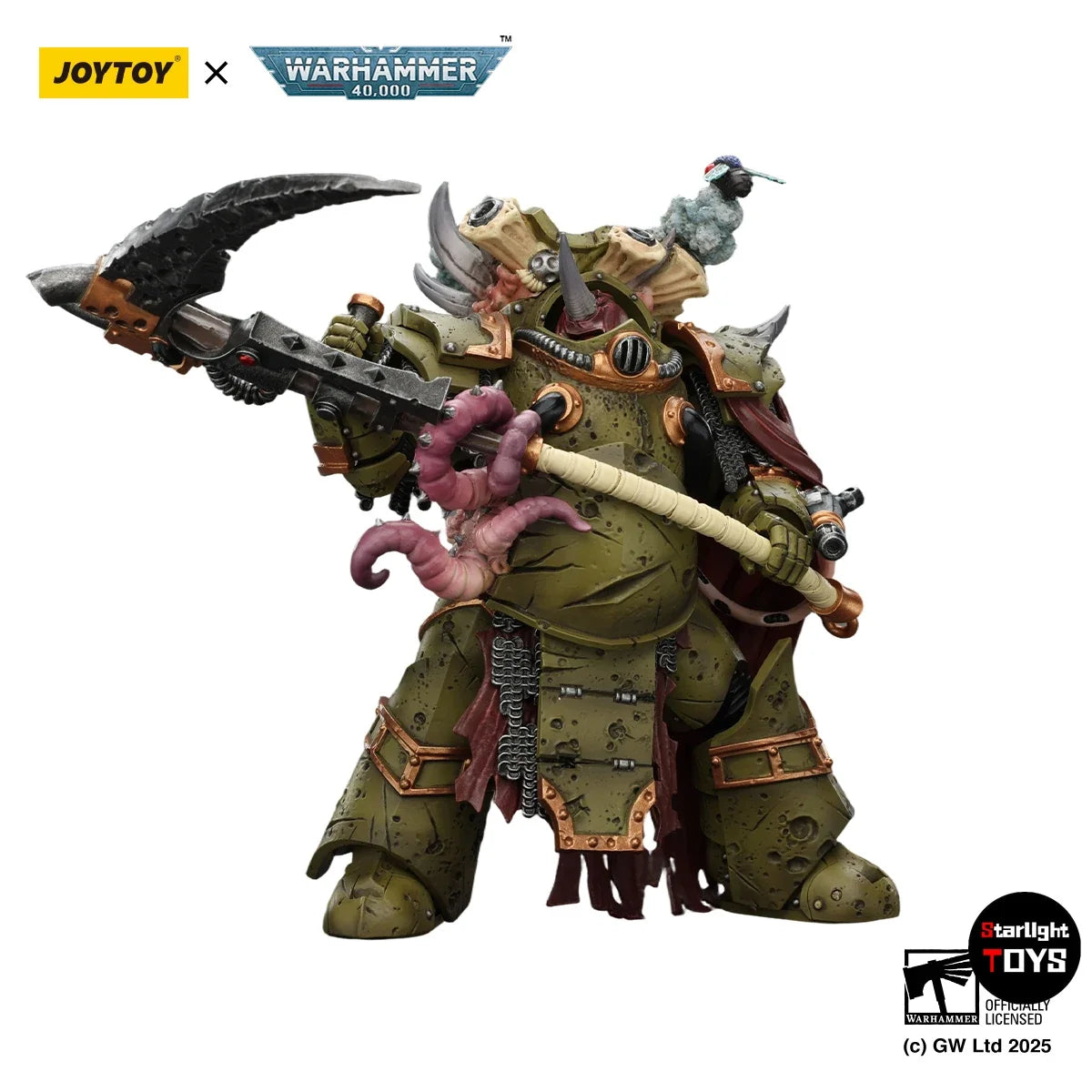 JOYTOY Warhammer 40K Death Guard Deathshroud Terminator 2 Manreaper and Plaguespurter Gauntlets Toy Model