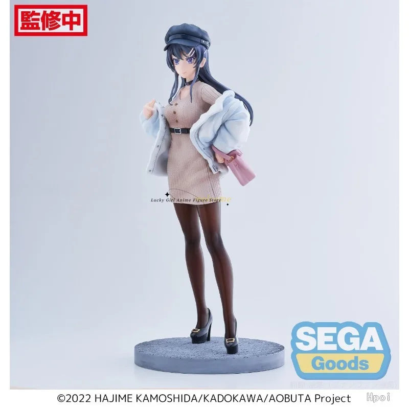 In Stock Original Young Pig Guys Don't Dream of Bunny Girl Senpai Sakurajima Mai Casual Cloth Anime Figure Model Toys Ornaments