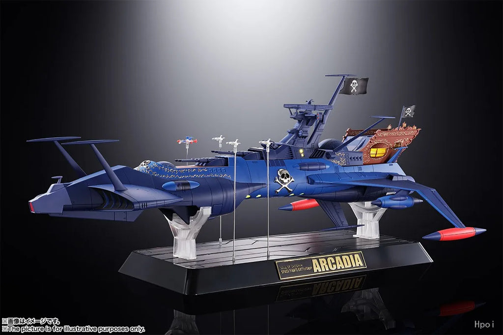 【In stock】Original BANDAI SPIRITS Soul of Chogokin GX-93 Space Pirate Captain Harlock DeathShadow Action Figure Toy Model