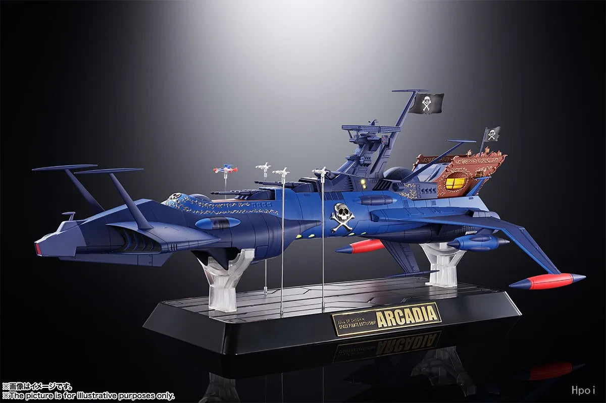 【In stock】Original BANDAI SPIRITS Soul of Chogokin GX-93 Space Pirate Captain Harlock DeathShadow Action Figure Toy Model