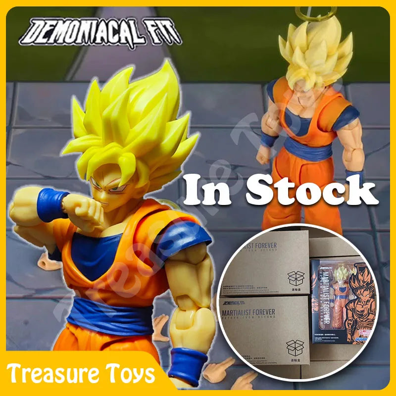 Demoniacal Fit Son Goku Figure Dragon Ball Super Saiyan Son Goku Martialist Forever Anime Action Figures Model Gifts Toys