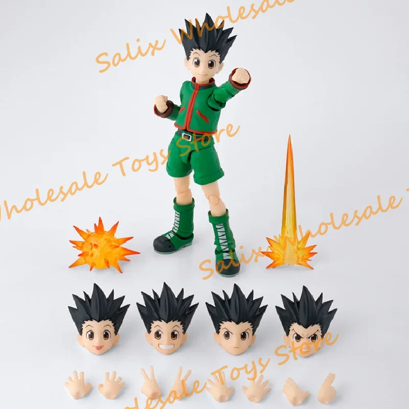 In Stock Ko Hunter x Hunter Killua Zoldyck Gon Freecss Combo SHF Action Figure Anime Action Figures Collectibles Model Gift Toys