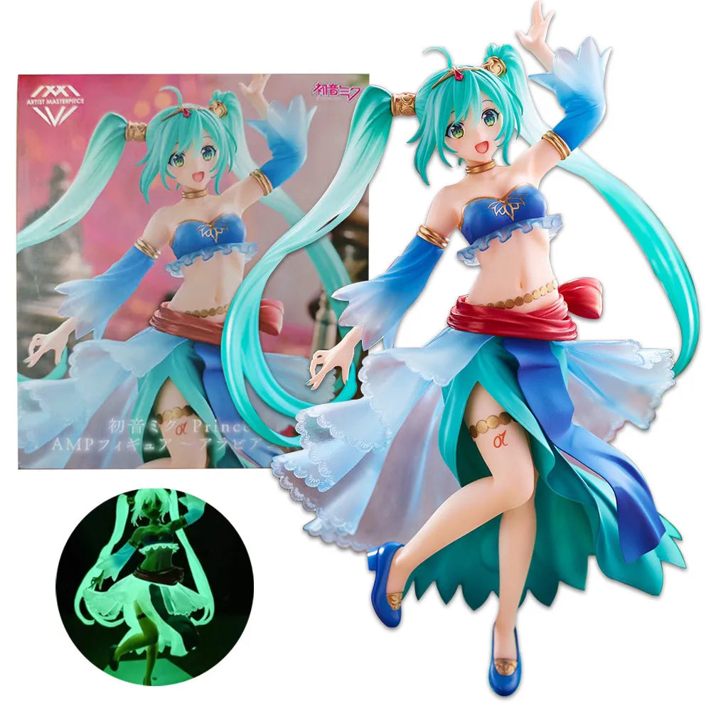 21CM Anime Hatsune Miku Artist MasterPiece Princess Arabian Ver Dress Up Model Toy Gift Collection Action Figure PVC Doll