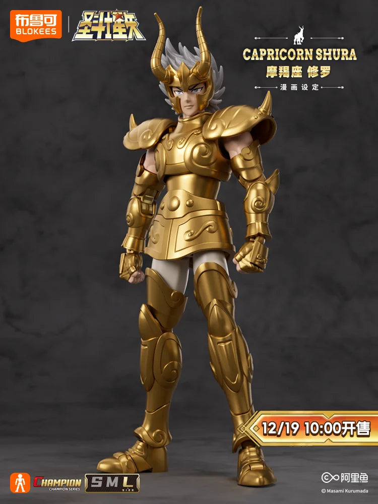 Genuine Saint Seiya Shiryu Action Figure Shura Toy Death Mask Assembly Model Kit Champion Class Doll Gift