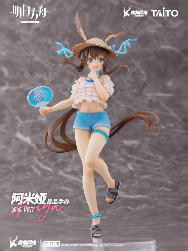 In Stock Arknights Anime Toy Amiya Swimsuit Series Pretty Girl Figurine Model Collection Desktop Ornament Game Same Toy Gift