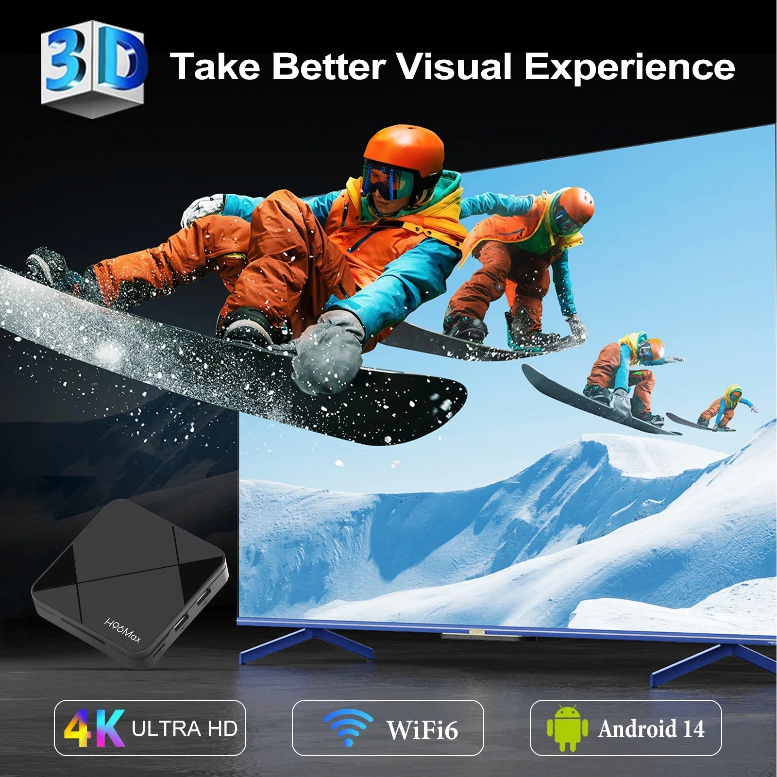 Android TV Box H96 Max RK3518 TV Box Support 4K Video Home Media Player TV Box 2GB 16GB Voice Assistant Set Top Box