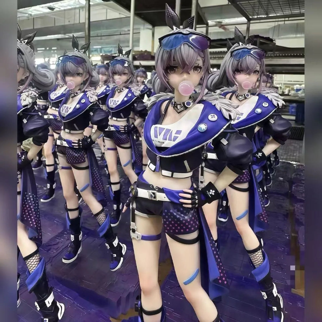 Honkai: Star Rail Figure Silver Wolf Anime Figure Blow Bubbles Silver Wolf Figurine Model Statue Doll Collection Game Toys Gifts