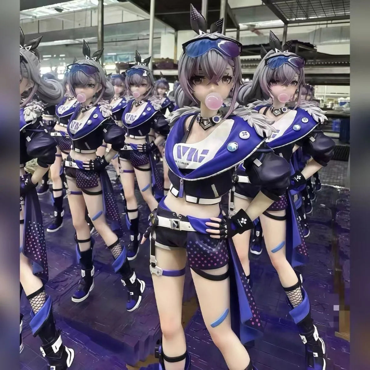 Honkai: Star Rail Figure Silver Wolf Anime Figure Blow Bubbles Silver Wolf Figurine Model Statue Doll Collection Game Toys Gifts