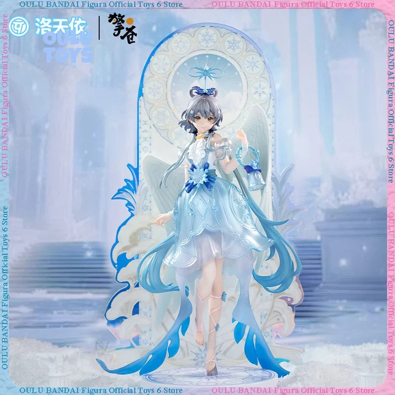 In Stock Original Vsinger Luo Tianyi Snow Angel 33cm Anime Figure 1/6 Model Toys Statue Doll Desktop Ornaments Birthday Gift Toy