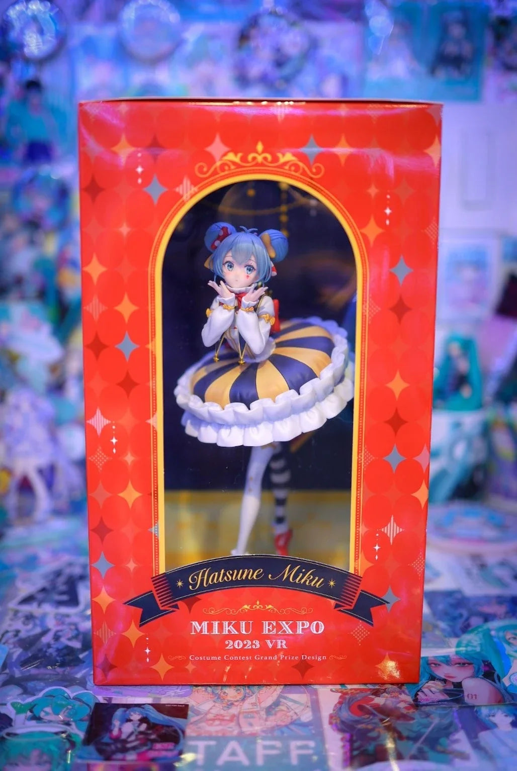 Design COCO circus miku 100% Original genuine 244mm PVC Action Figure Anime Figure Model Toys Figure Collection Doll Gift