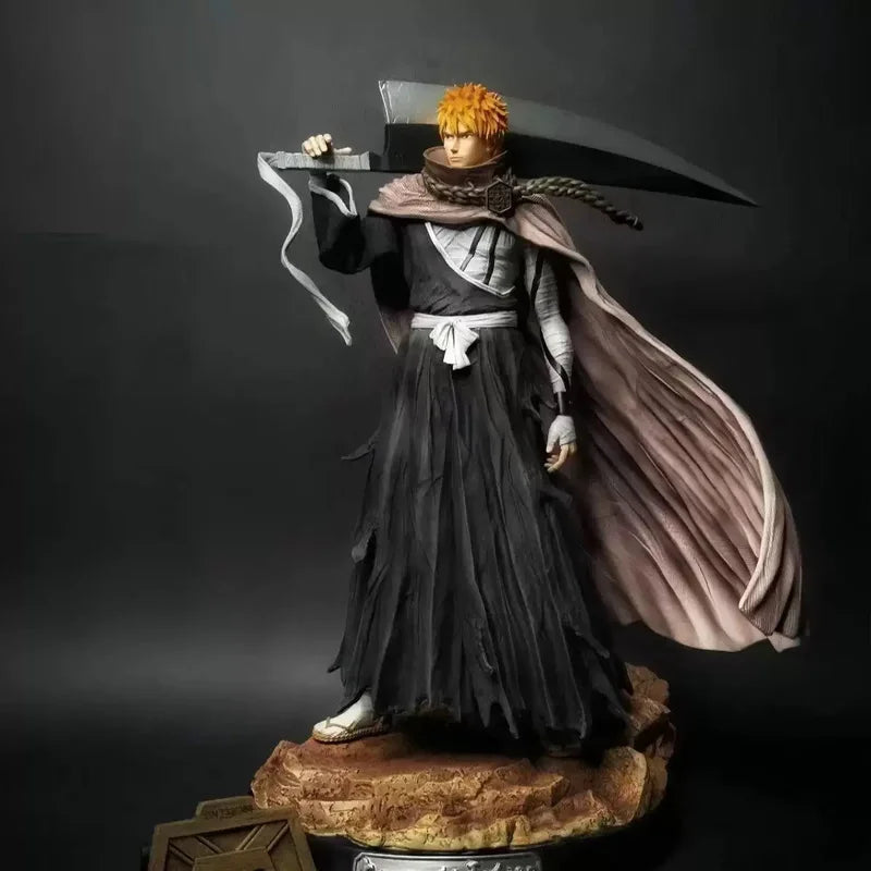 Anime Figure Thousand Year Blood Battle Kurosaki Ichigo Voided Moon Cutting Model Mighty Ornament Dollar Statue Boys Gift