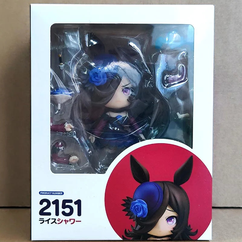 Q-Version Pretty Derby Series Anime Character Face Action Figure Desktop Decor Surprise Kawaii Girl Exquisite Toy Model Gifts