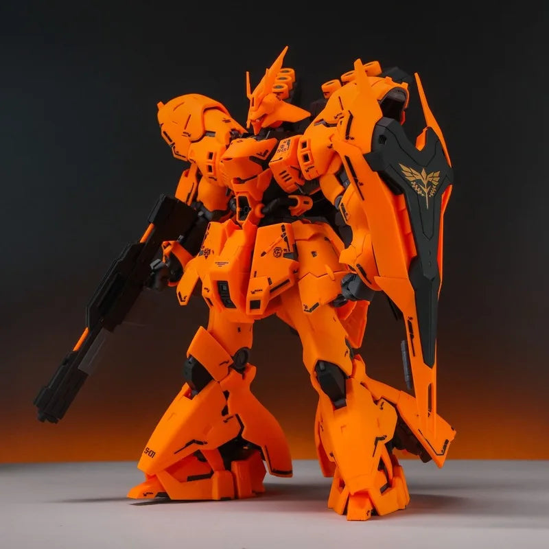 In-Stock RG 1/144 Sazabi HermèS Orange Assembly Posable Model Kit Action Figures Collecting Ornaments Plastic Models Toys Gifts