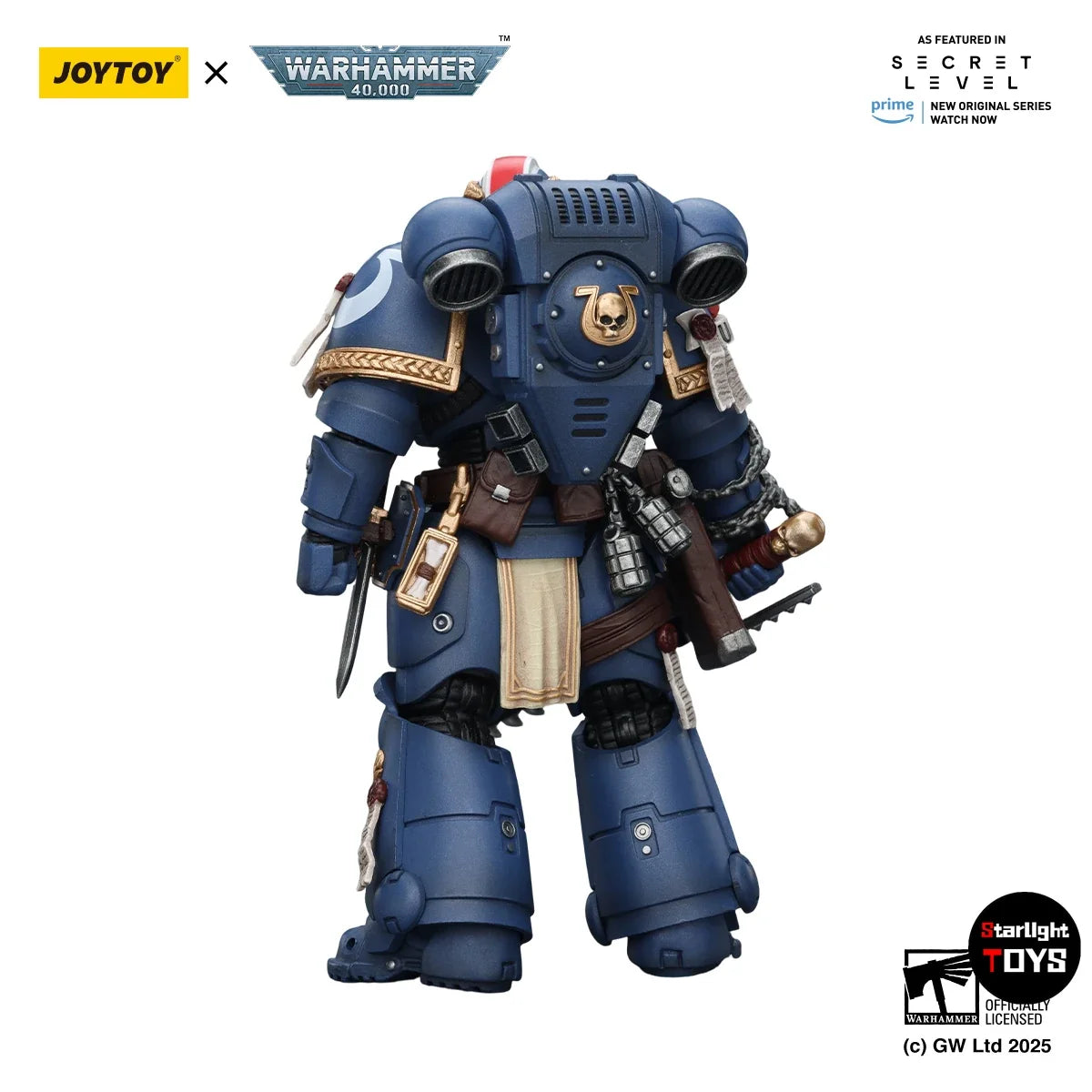 【JOYTOY】Warhammer 40K Ultramarines Titus with Laurels of Victory 1/18 Action Figure Model Toy
