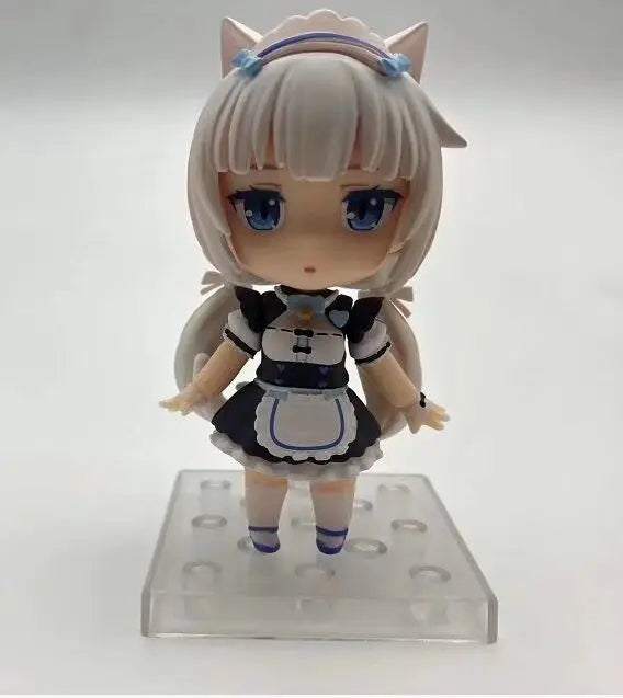 Chibi Figure Nekopara Vanilla Chocola - Exchangeable Face Desktop Decor Anime Collectible Gift for Boys
