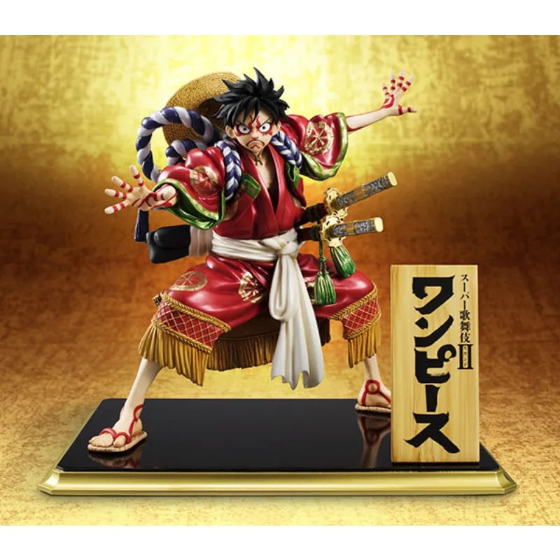 Megahouse Original POP Figurine One Piece Series Mengqi D Road Flying Kabuki Kabuki EDITION Anime Action Figure Model Toy