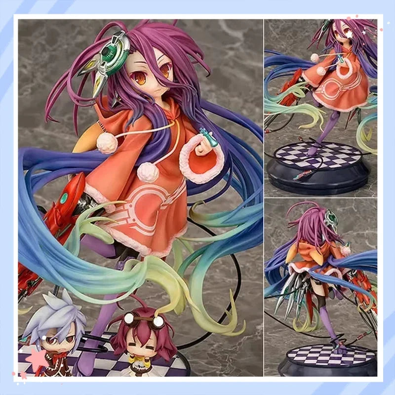 Anime Figure No Game No Life ZERO Shuvi Dola 1/7 Scalee PVC Statue with Colorful Hair Collectible Model Toy for Anime Fans